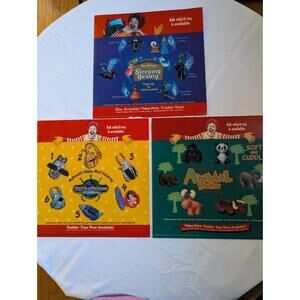 McDonald's Translite Happy Meal Signs Lot Of 3